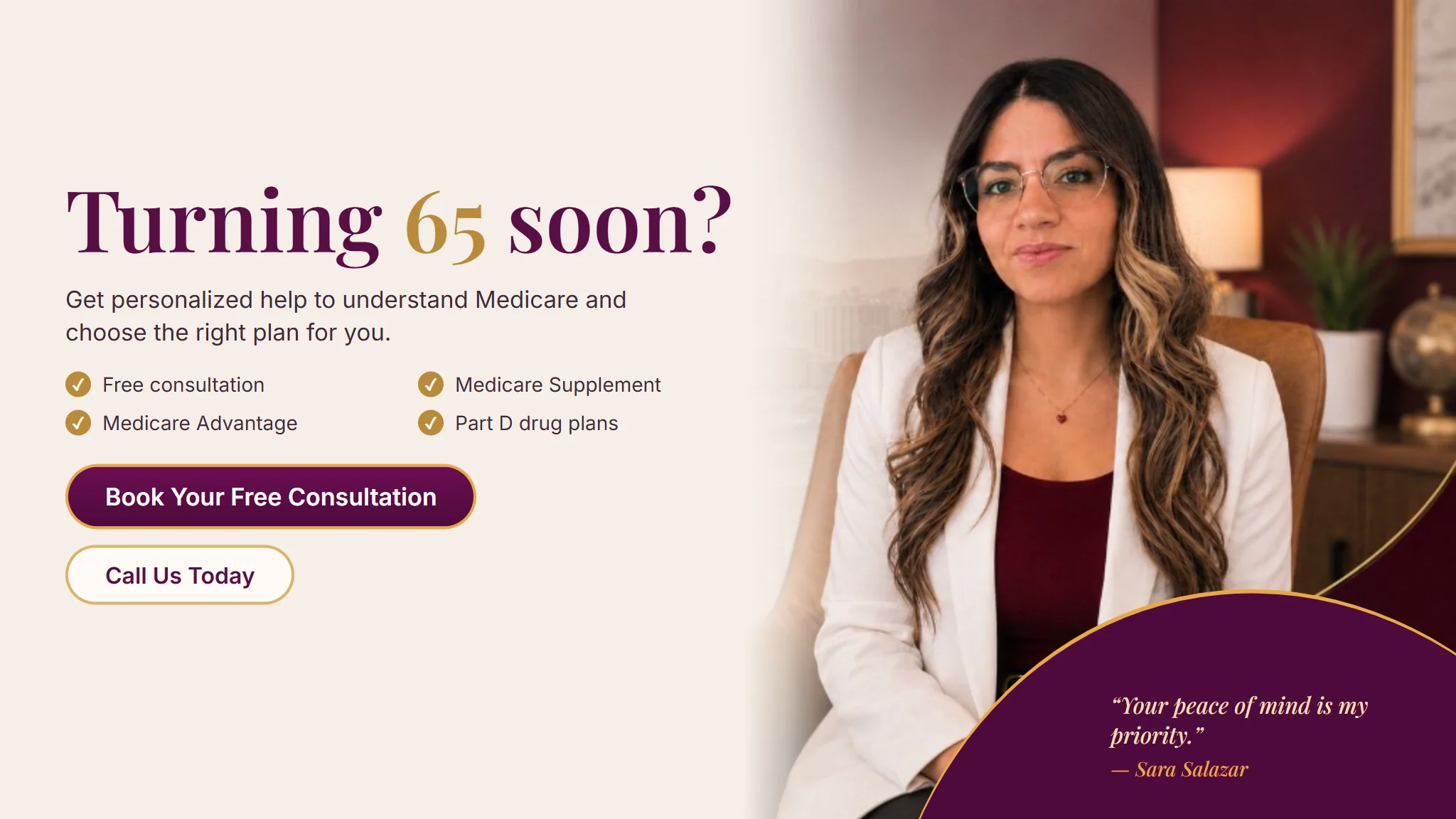 Turning 65 soon? Get personalized help with Medicare in Las Vegas from Sara Salazar — free consultation.
